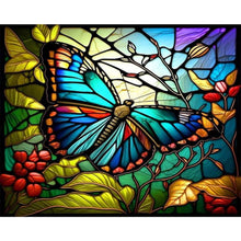 Load image into Gallery viewer, AB Diamond Painting - Full Round - stained glass butterfly (50*40CM)
