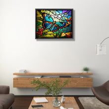 Load image into Gallery viewer, AB Diamond Painting - Full Round - stained glass butterfly (50*40CM)
