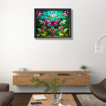 Load image into Gallery viewer, AB Diamond Painting - Full Round - stained glass butterfly (50*40CM)
