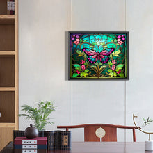 Load image into Gallery viewer, AB Diamond Painting - Full Round - stained glass butterfly (50*40CM)
