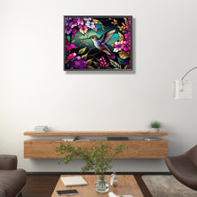 Load image into Gallery viewer, AB Diamond Painting - Full Round - stained glass hummingbird (50*40CM)

