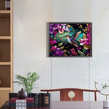 Load image into Gallery viewer, AB Diamond Painting - Full Round - stained glass hummingbird (50*40CM)
