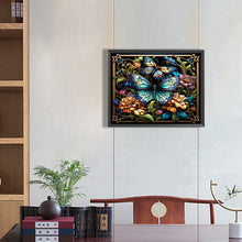 Load image into Gallery viewer, AB Diamond Painting - Full Round - stained glass butterfly (50*40CM)
