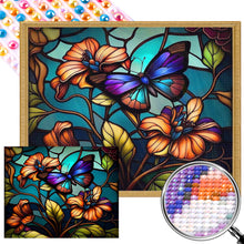 Load image into Gallery viewer, AB Diamond Painting - Full Round - stained glass butterfly (50*40CM)
