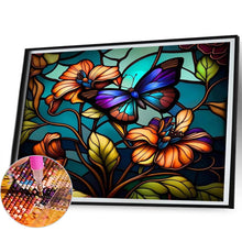 Load image into Gallery viewer, AB Diamond Painting - Full Round - stained glass butterfly (50*40CM)
