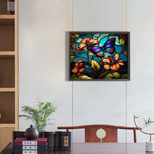 Load image into Gallery viewer, AB Diamond Painting - Full Round - stained glass butterfly (50*40CM)
