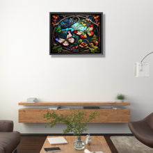 Load image into Gallery viewer, AB Diamond Painting - Full Round - stained glass butterfly (50*40CM)
