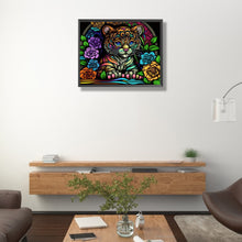 Load image into Gallery viewer, AB Diamond Painting - Full Round - stained glass tiger (50*40CM)
