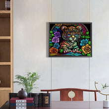 Load image into Gallery viewer, AB Diamond Painting - Full Round - stained glass tiger (50*40CM)
