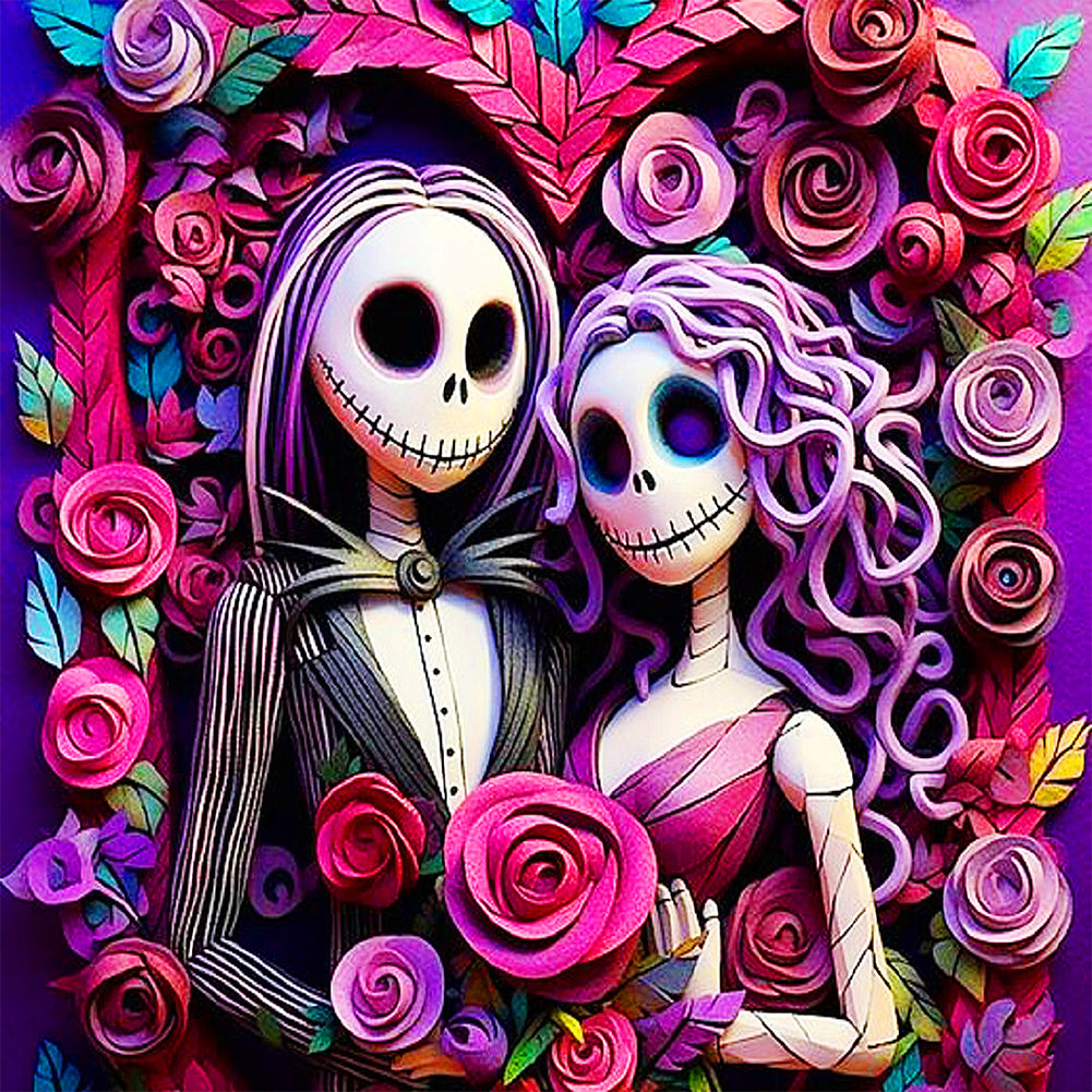 Diamond Painting - Full Round - The Nightmare Before Christmas Wedding Reception (40*40CM)