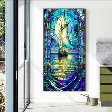Load image into Gallery viewer, Diamond Painting - Full Round - glass sailboat (40*70CM)
