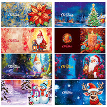 Load image into Gallery viewer, 8/12PCS Diamond Drawing Holiday Card 5D DIY Shaped Drill Greeting Thank You Card
