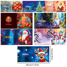 Load image into Gallery viewer, 8/12PCS Diamond Drawing Holiday Card 5D DIY Shaped Drill Greeting Thank You Card
