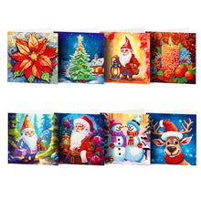 Load image into Gallery viewer, 8/12PCS Diamond Drawing Holiday Card 5D DIY Shaped Drill Greeting Thank You Card
