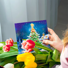 Load image into Gallery viewer, 8/12PCS Diamond Drawing Holiday Card 5D DIY Shaped Drill Greeting Thank You Card
