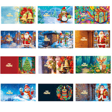 Load image into Gallery viewer, 8/12PCS Diamond Drawing Holiday Card 5D DIY Shaped Drill Greeting Thank You Card
