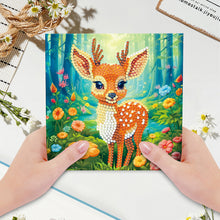 Load image into Gallery viewer, 8/12PCS Diamond Drawing Holiday Card 5D DIY Shaped Drill Greeting Thank You Card
