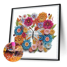 Load image into Gallery viewer, Diamond Painting - Partial Special Shaped - Butterfly wreath paper painting (30*30CM)
