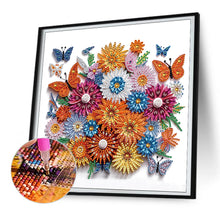 Load image into Gallery viewer, Diamond Painting - Partial Special Shaped - Butterfly wreath paper painting (30*30CM)
