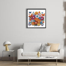 Load image into Gallery viewer, Diamond Painting - Partial Special Shaped - Butterfly wreath paper painting (30*30CM)
