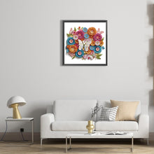 Load image into Gallery viewer, Diamond Painting - Partial Special Shaped - Butterfly wreath paper painting (30*30CM)
