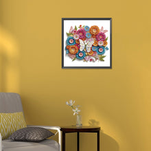 Load image into Gallery viewer, Diamond Painting - Partial Special Shaped - Butterfly wreath paper painting (30*30CM)
