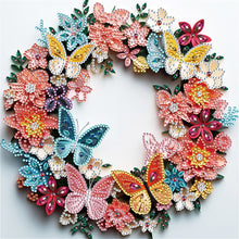 Load image into Gallery viewer, Diamond Painting - Partial Special Shaped - Butterfly wreath paper painting (30*30CM)
