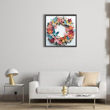 Load image into Gallery viewer, Diamond Painting - Partial Special Shaped - Butterfly wreath paper painting (30*30CM)
