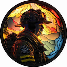 Load image into Gallery viewer, Diamond Painting - Full Round - medallion firefighter (30*30CM)
