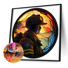 Load image into Gallery viewer, Diamond Painting - Full Round - medallion firefighter (30*30CM)
