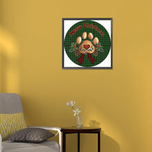 Load image into Gallery viewer, Diamond Painting - Full Round - Round Card Christmas Cat Claws (30*30CM)
