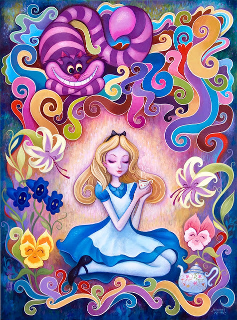 Diamond Painting - Full Round - Disney Alice in Wonderland With Cheshire Cat (30*40CM)