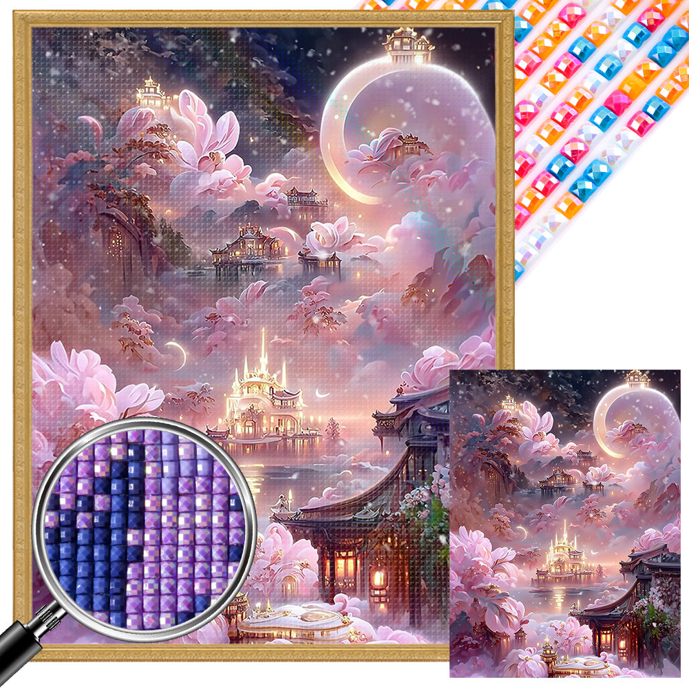 AB Diamond Painting - Full Square - fantasy castle (30*40CM)