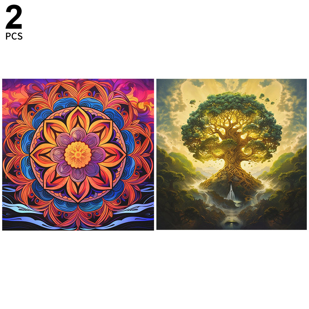 2pcs Diamond Painting Set - Mandala and tree of life (40*40CM)