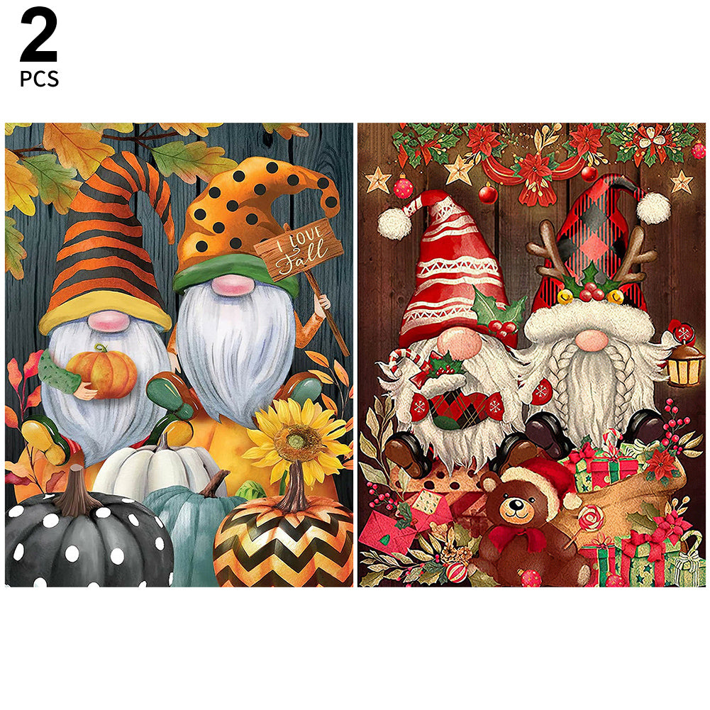 2pcs Diamond Painting Set - holiday gnome (30*40CM)