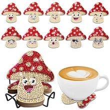 Load image into Gallery viewer, 10PCS Diamond Painting Coasters Kit with Holder DIY Animals Paw Diamonds Coaster
