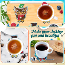 Load image into Gallery viewer, 10PCS Diamond Painting Coasters Kit with Holder DIY Animals Paw Diamonds Coaster
