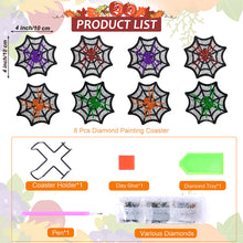Load image into Gallery viewer, 10PCS Diamond Painting Coasters Kit with Holder DIY Animals Paw Diamonds Coaster
