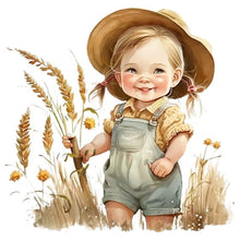 Load image into Gallery viewer, Diamond Painting - Full Round - cowboy kid (30*30CM)
