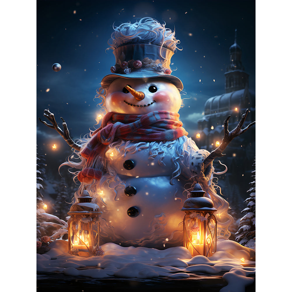 Diamond Painting - Full Round - winter snowman (30*40CM)