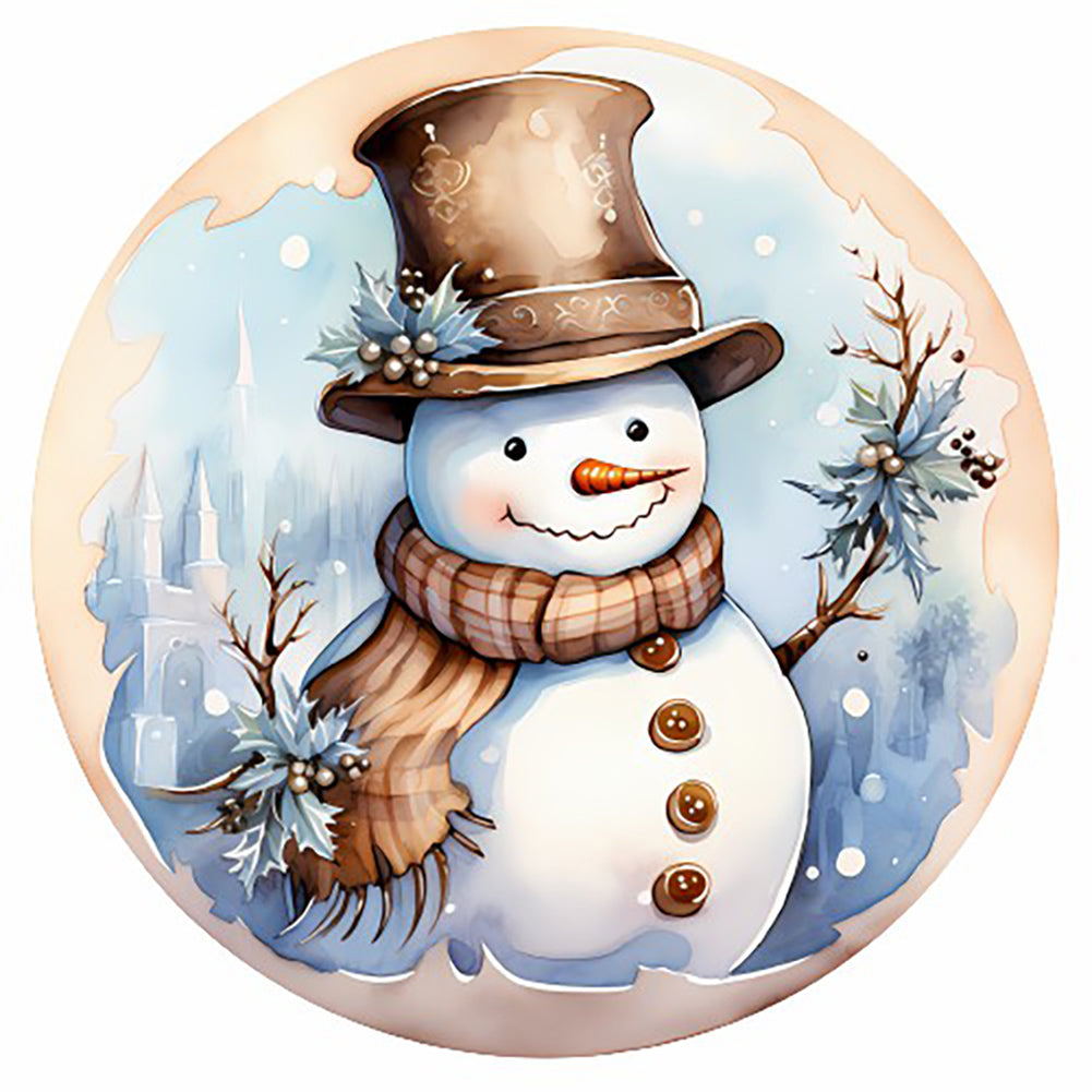 Diamond Painting - Full Round - winter snowman (30*30CM)