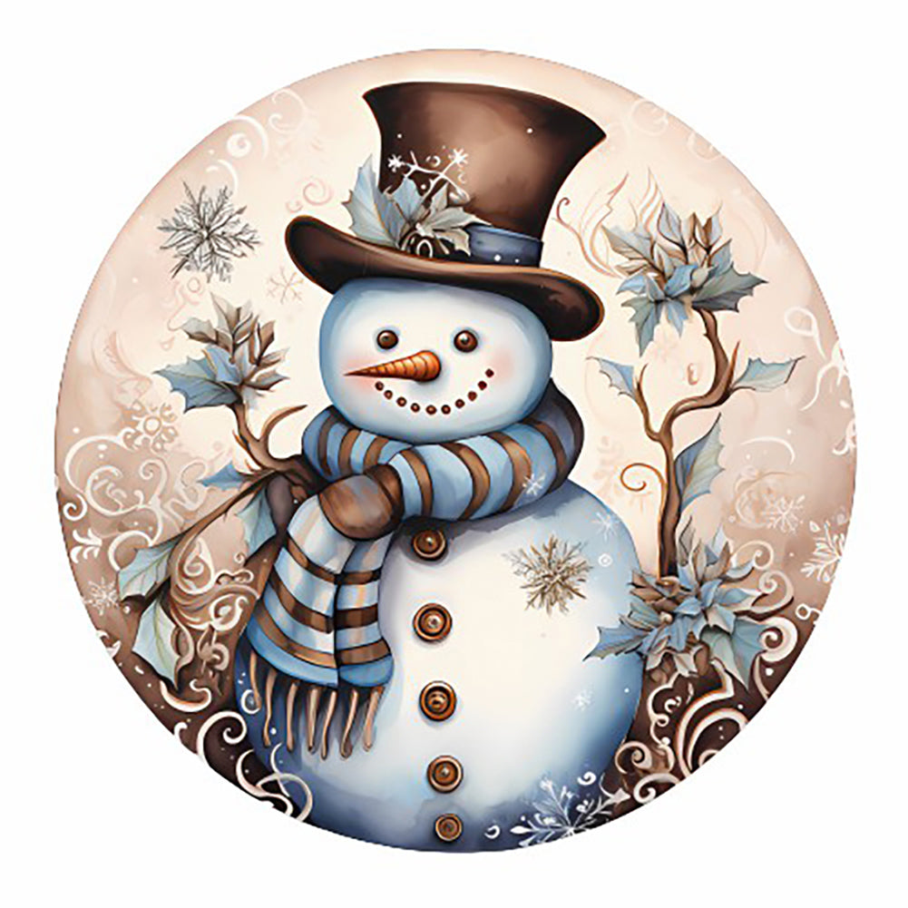 Diamond Painting - Full Round - winter snowman (30*30CM)