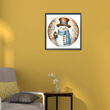 Load image into Gallery viewer, Diamond Painting - Full Round - winter snowman (30*30CM)
