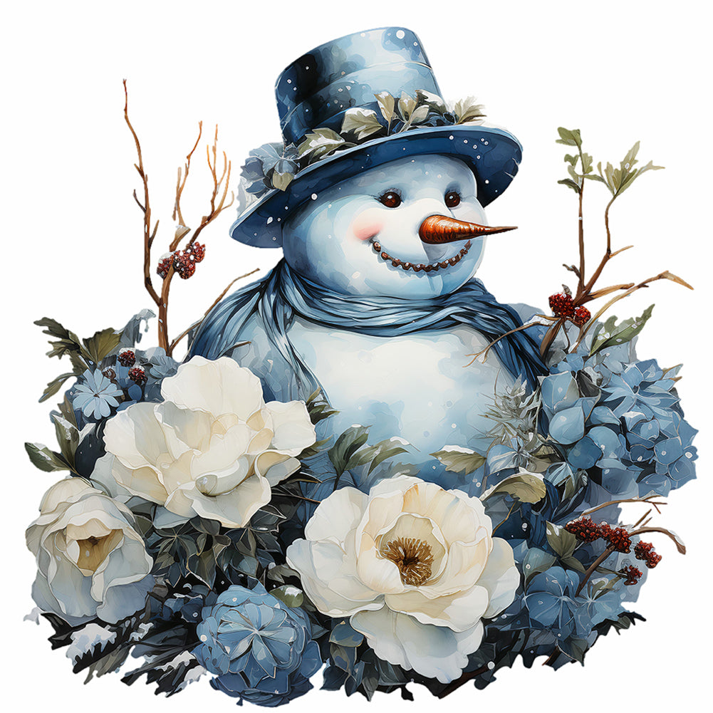 Diamond Painting - Full Round - winter snowman (30*30CM)