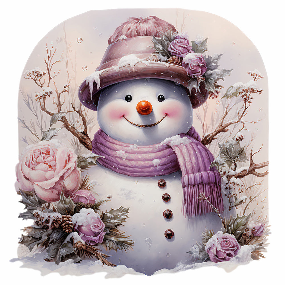 Diamond Painting - Full Round - winter snowman (30*30CM)