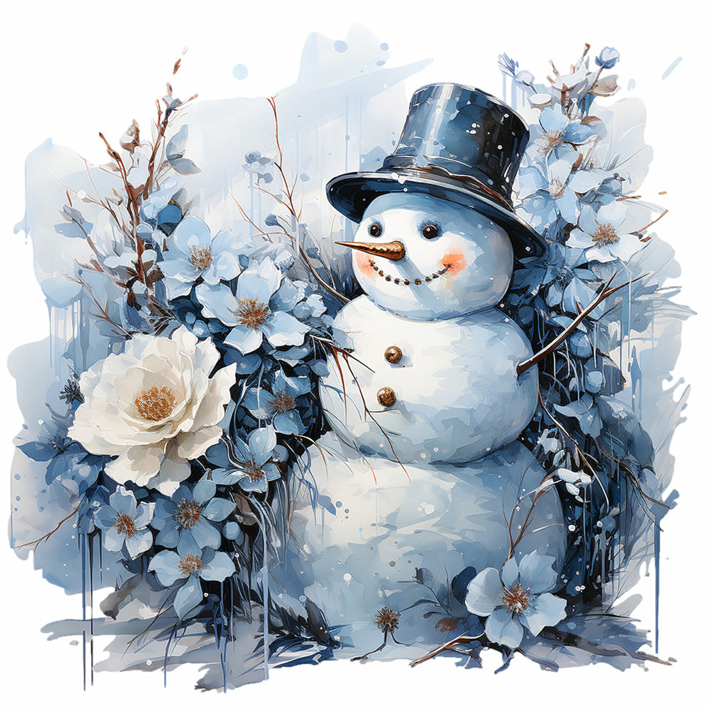 Diamond Painting - Full Round - winter snowman (30*30CM)