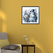 Load image into Gallery viewer, Diamond Painting - Full Round - winter snowman (30*30CM)

