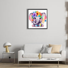 Load image into Gallery viewer, Diamond Painting - Full Round - Elephant with flowers (30*30CM)
