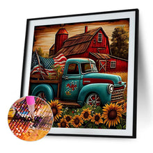 Load image into Gallery viewer, Diamond Painting - Full Round - sunflower blue car (40*40CM)
