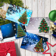 Load image into Gallery viewer, Christmas Diamond New Year Greeting Card Cute Elk 4PCS Xmas Tree (Xmas Tree)
